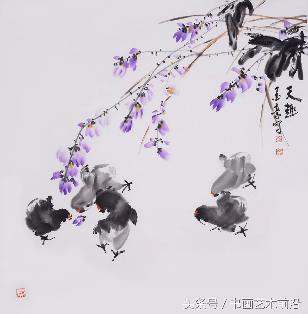 独具一格写意人物毛笔画,墨豪画鸡独具一格