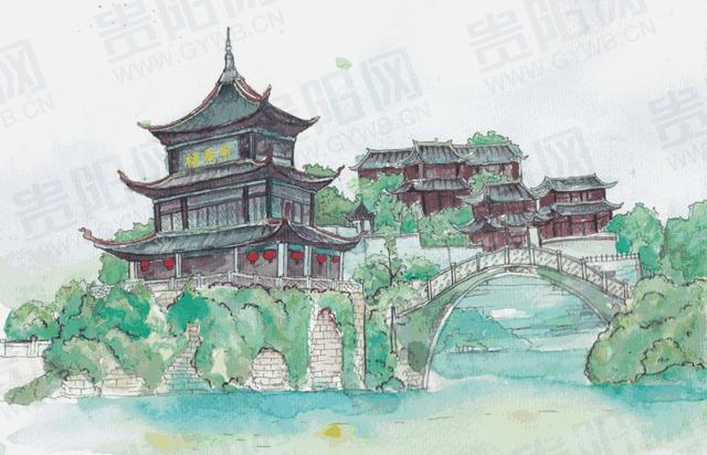 手绘贵阳国际中心,手绘贵阳地图简单又漂亮