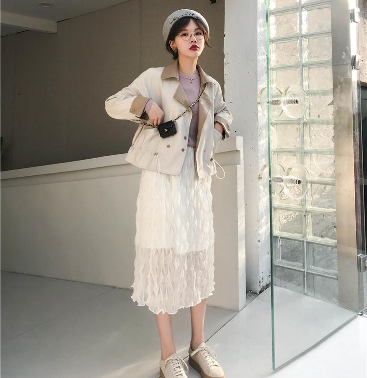 初秋新款修身皮衣穿出去非常酷哦,时髦短款皮衣