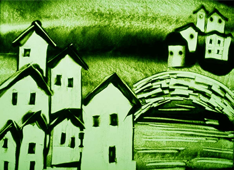 沙滩椰子树儿童沙画,很简单又漂亮的树木沙画