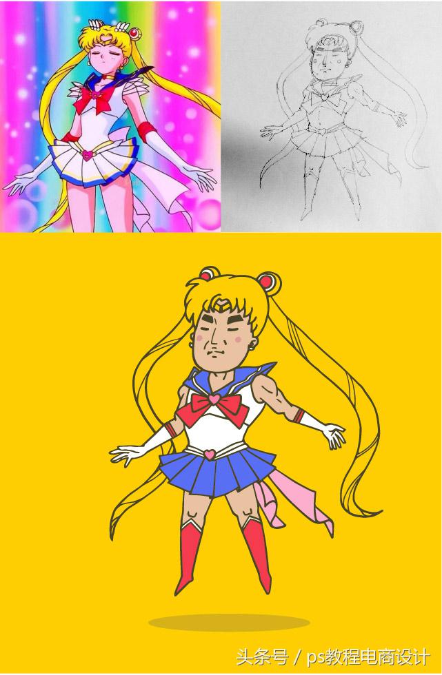 q版形象与真人结合,q版形象动作