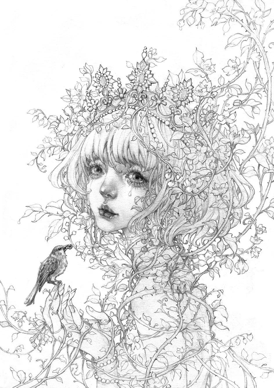 特别惊艳的古风美人画稿,惊艳古风美人手绘