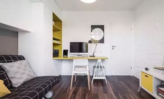 小户型榻榻米书桌衣柜一体轻奢,小户型书桌柜一体