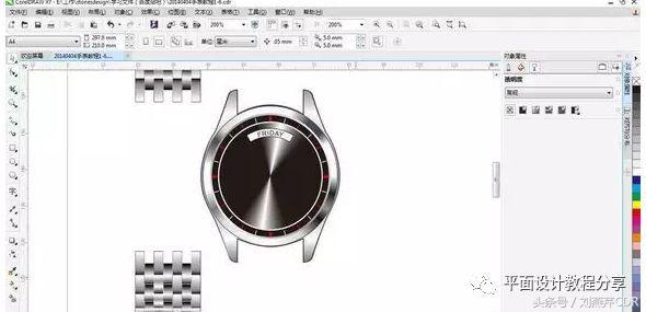 coreldraw表盘怎么制作,用coreldraw画手表