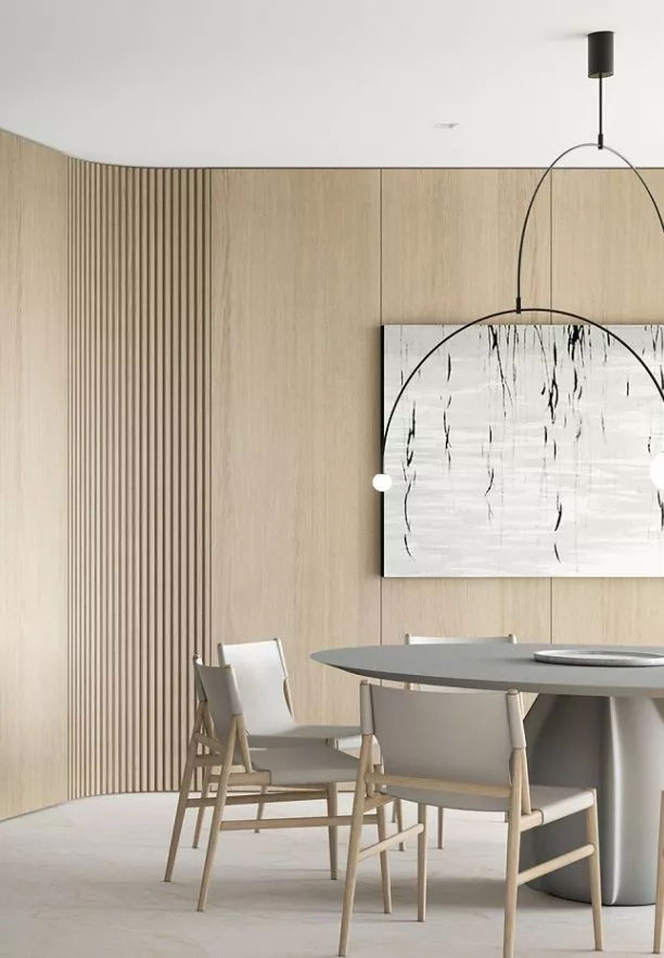 原木色装修风格现代简约地板美缝,大气原木北欧风格装修