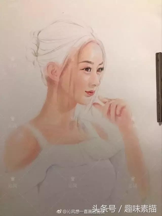 赵丽颖彩铅手绘清晰,赵丽颖彩铅画教程简单