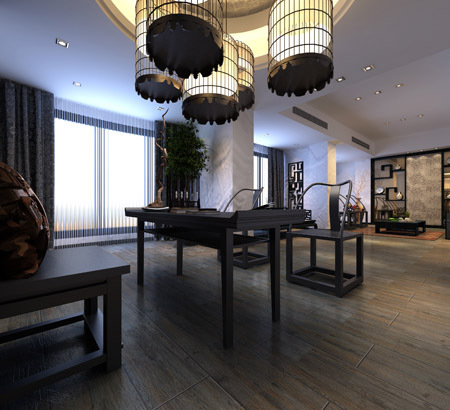 木纹砖不留缝的效果图,铺贴木纹砖不留缝会崩瓷吗