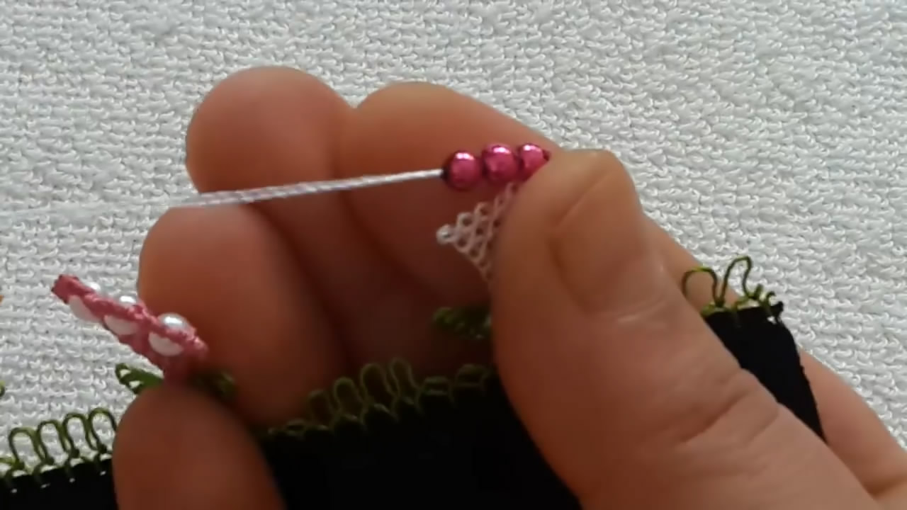 针织锁边缝法手工,渔夫帽扇形锁边教程