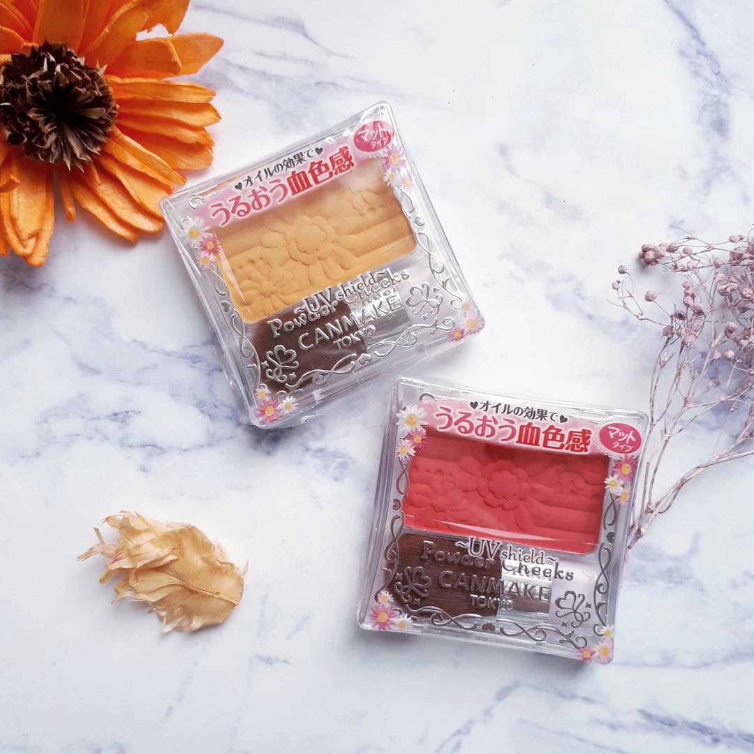 买的腮红颜色太重,日本canmake井田雕刻五色花瓣腮红