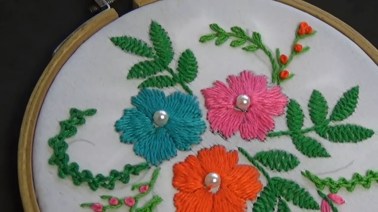 刺绣小教学,手工刺绣教程简单大全