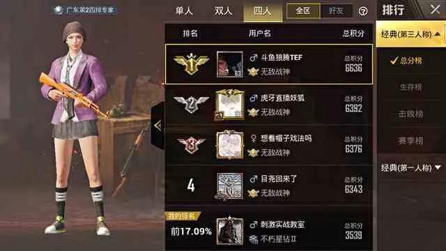 刺激战场战神局1v4最高多少杀,刺激战场4排多少分上无敌战神