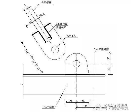 高层悬挑架工字钢布置图,高层悬挑脚手架工字钢要求多大的