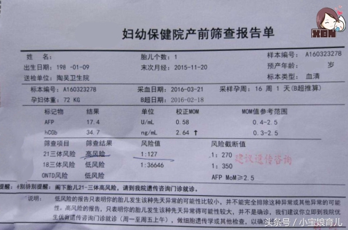 唐氏筛查结果出来低风险,唐氏筛查结果风险极低