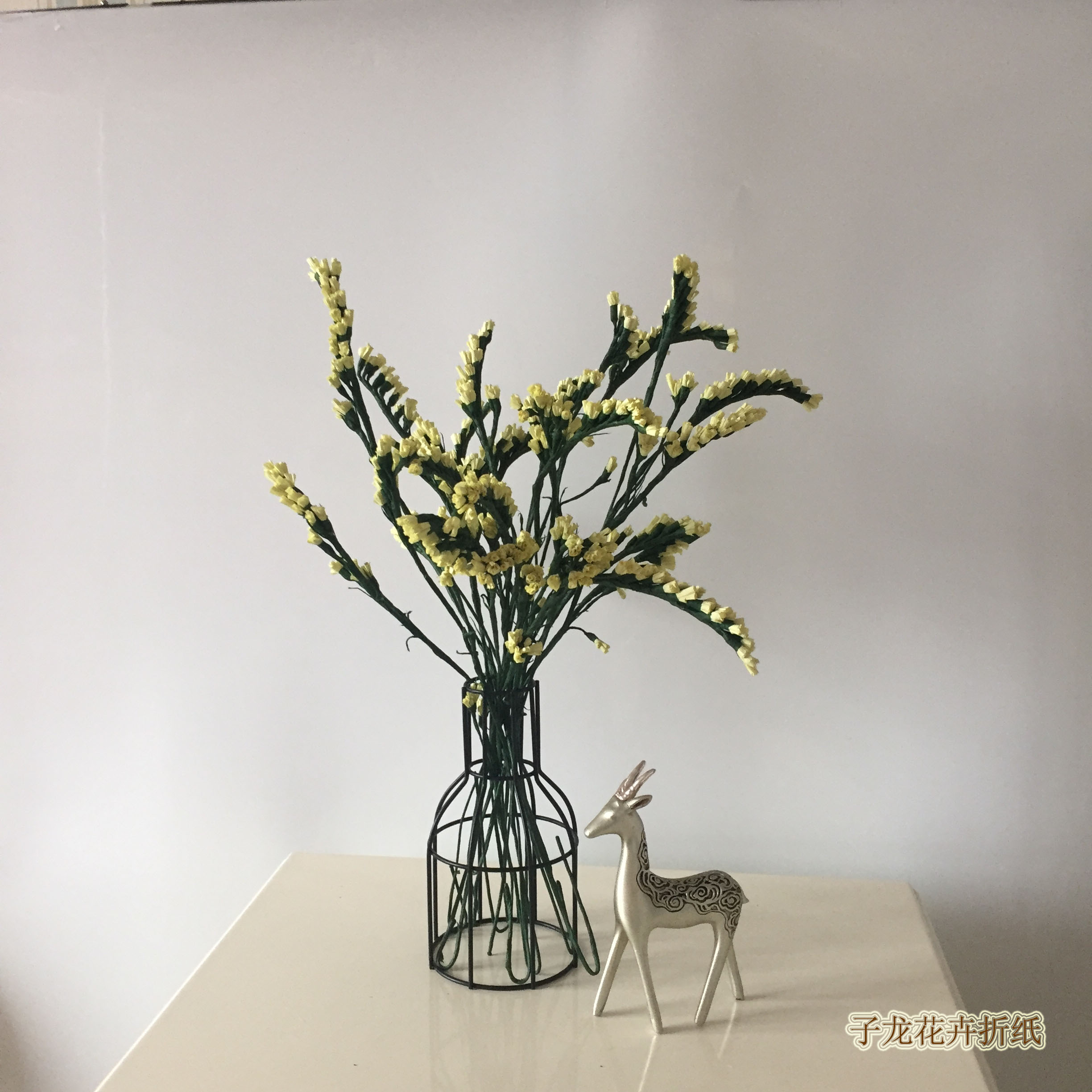 折纸花束教程简单,勿忘我皱纹纸花朵做法大全