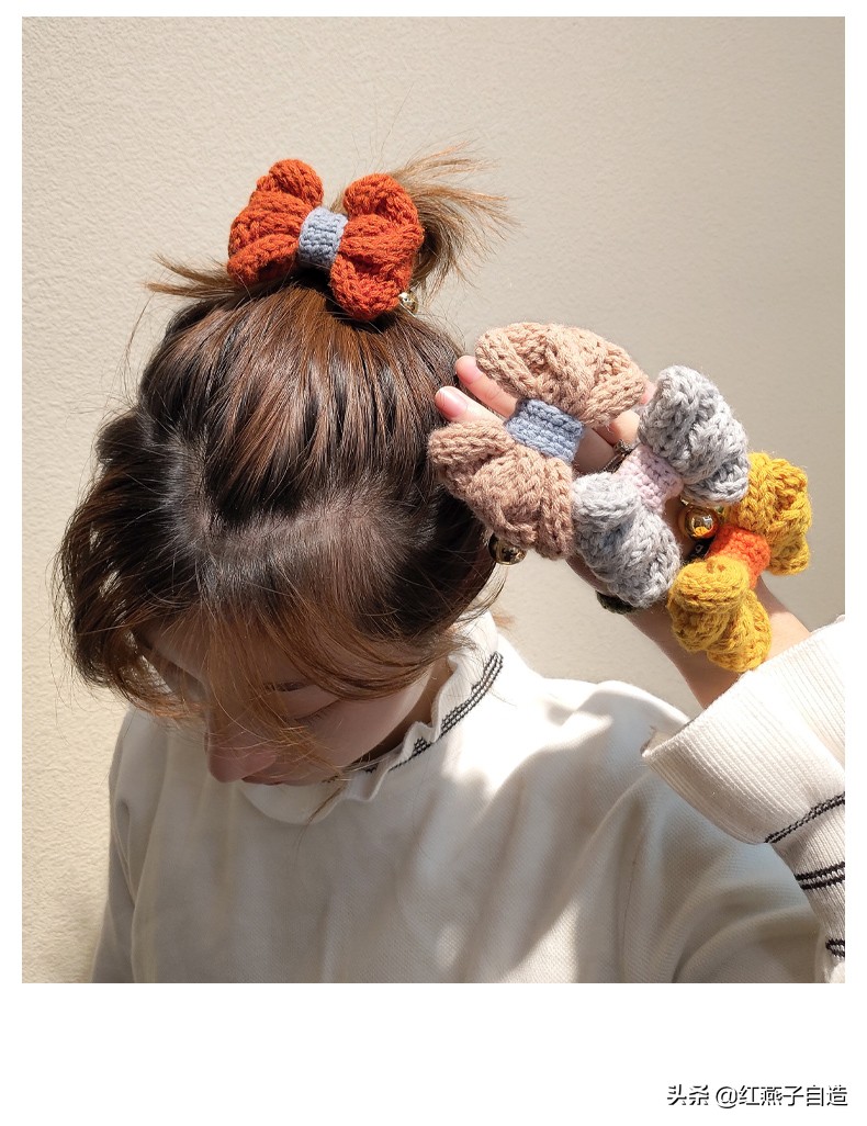 手工编织小饰品星黛露,纯色编织小饰品