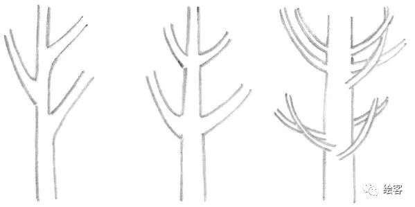 6-12岁儿童风景速写课程入门网课,风景速写临摹图片高清树和房子