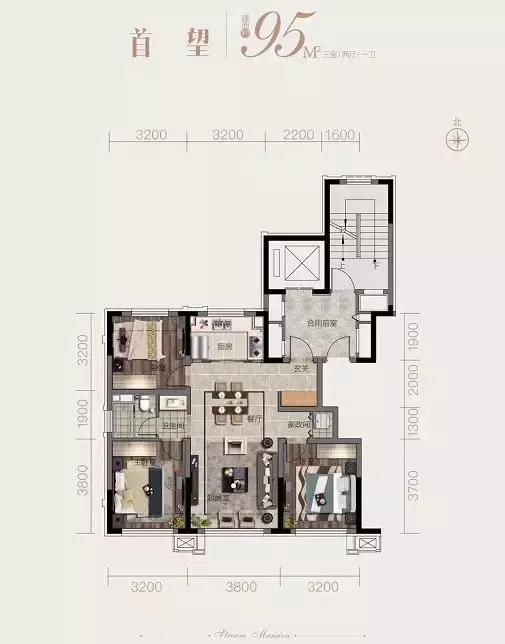 北湖万科溪望120平米,长春北湖万科溪望