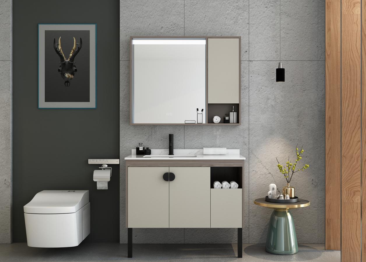 怎么挑选岩板浴室柜价格如何,卫生间浴室柜釉面一体怎样挑选