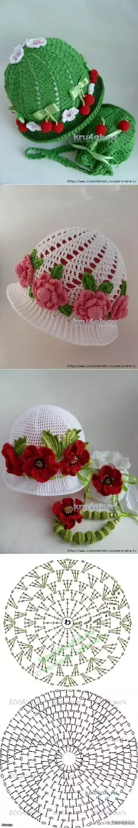 有气质的遮阳帽钩织教程,钩织遮阳帽全教程