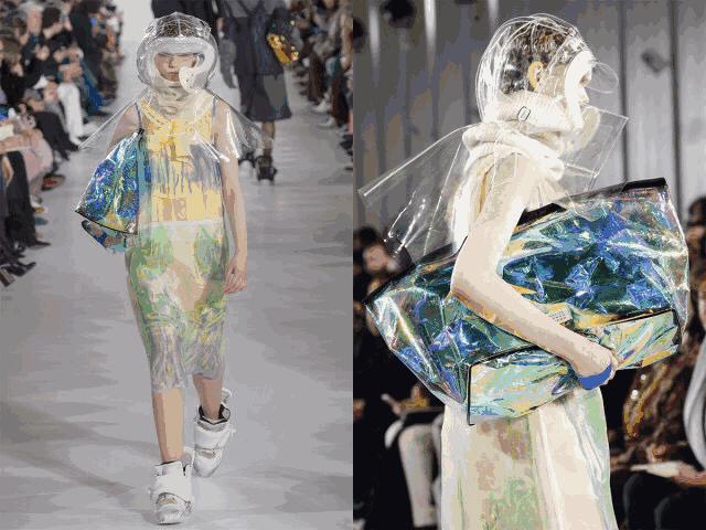 一次性雨衣也穿的很好看,雨衣可外穿