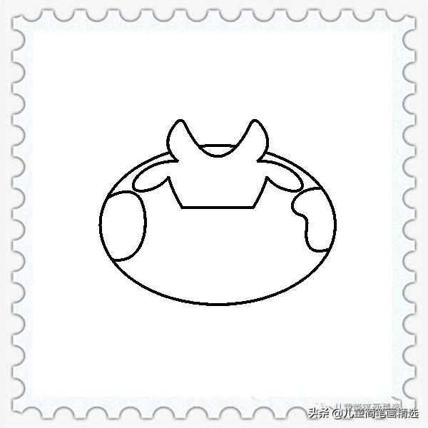 奶牛在吃草怎么画简笔画,如何画一只可爱的奶牛简笔画