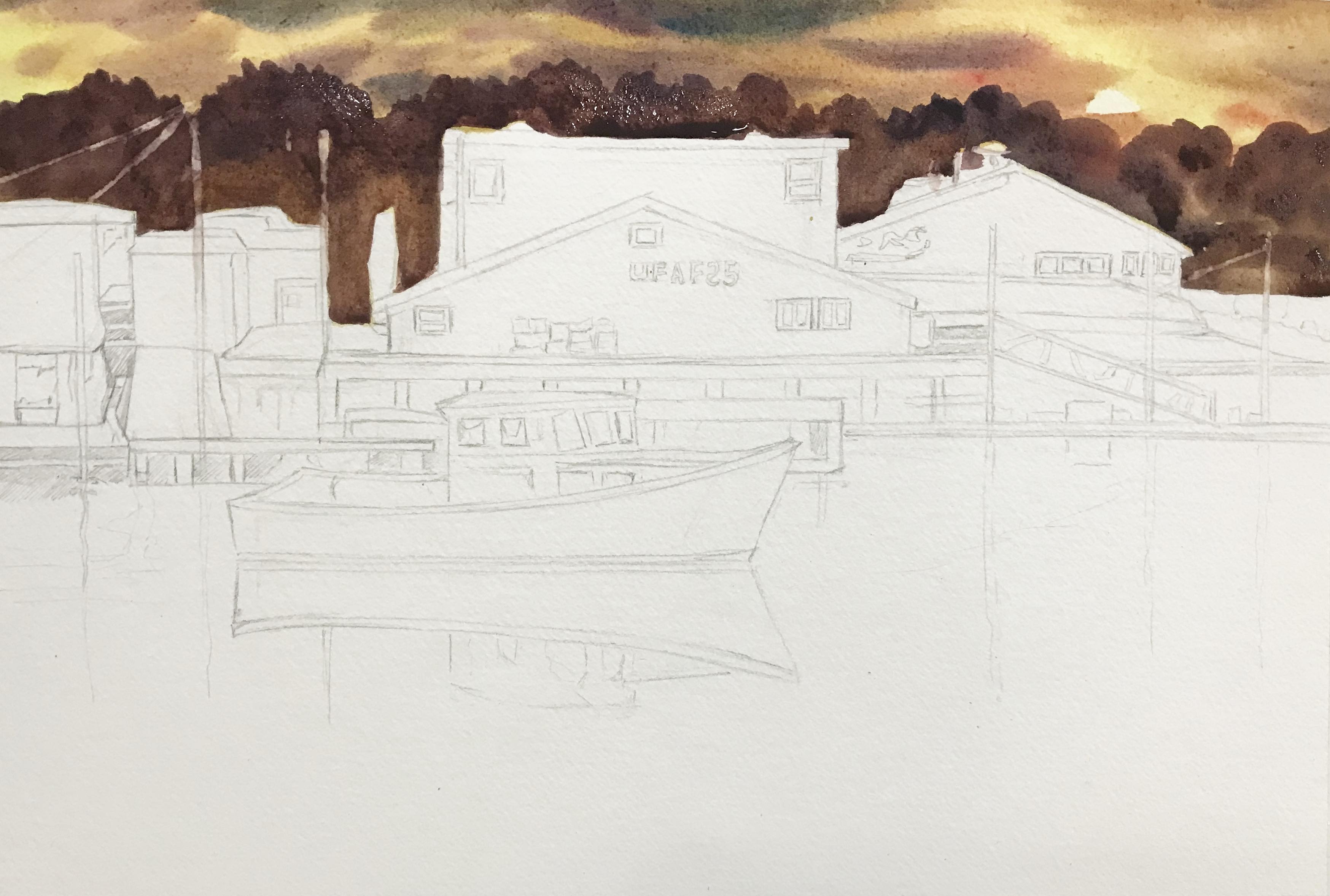 水彩风景画视频教程,水彩风景画教程乡村