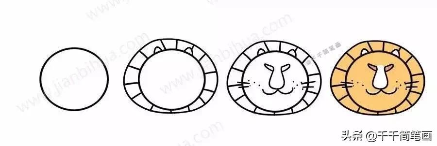 超级可爱的简笔画动物头像,呆萌小动物头像图片简笔画