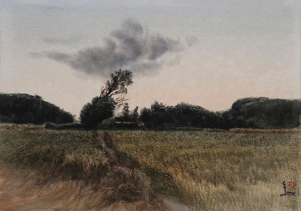 阿文绘画工作室,阿文流体画荷花