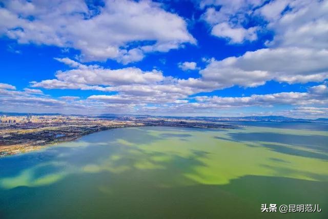 看滇池夕阳,五百里看滇池全景