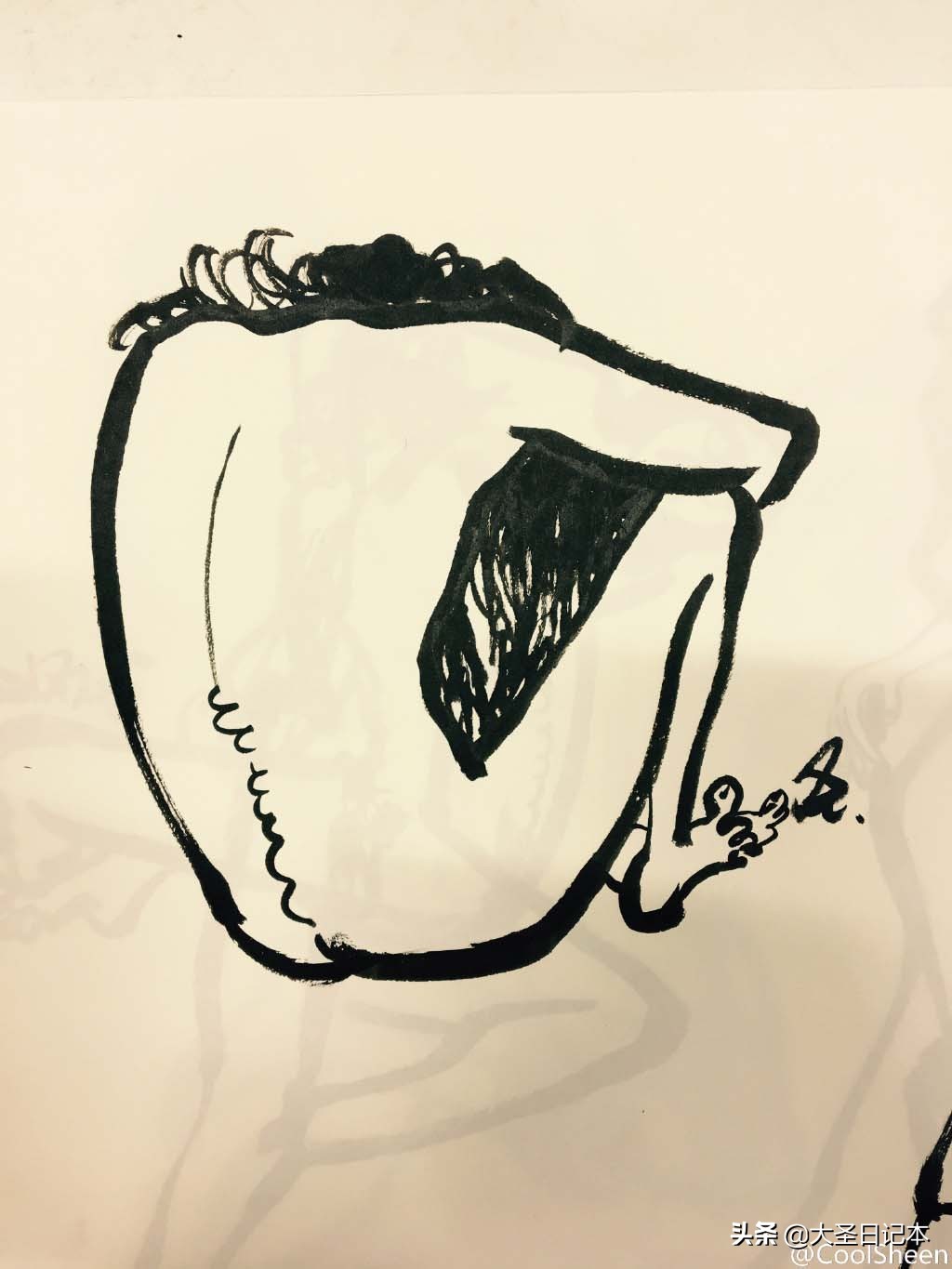 漫画现场临摹,人物写生漫画速写