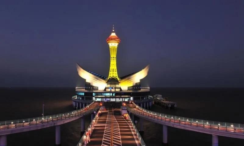杭州湾大桥海天一洲观光平台,杭州湾跨海大桥海天一洲观景台