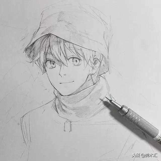 线条感十足的动漫人物,线条感很强的人物素描