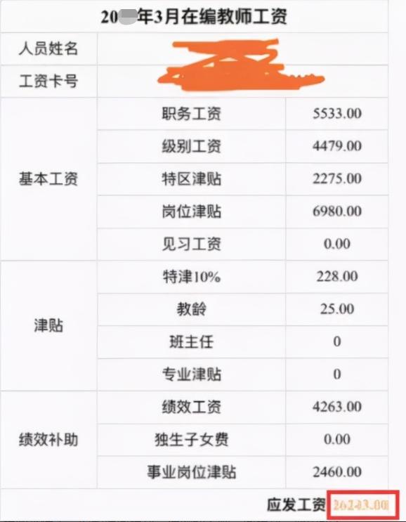 一张普通老师工资表流出，农村教师坐不住了，难怪竞争如此激烈