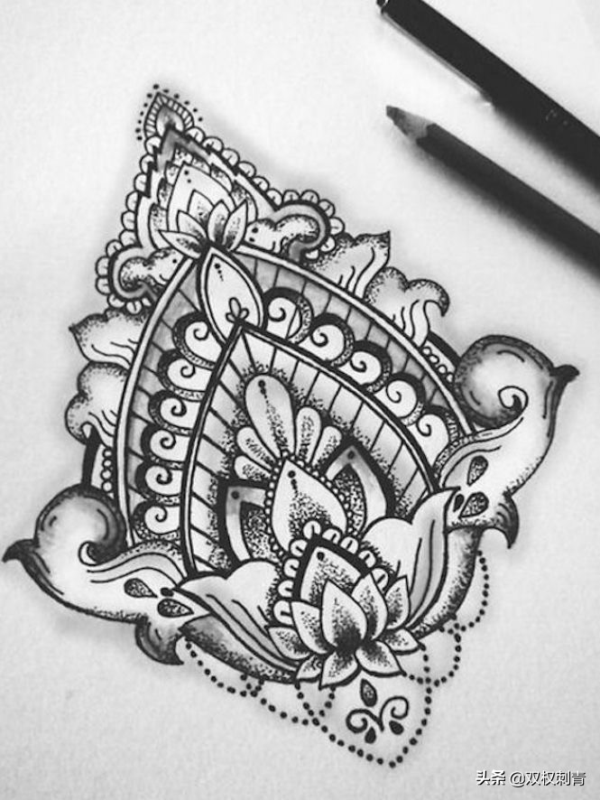 男士简约几何纹身,几何纹身图案大全