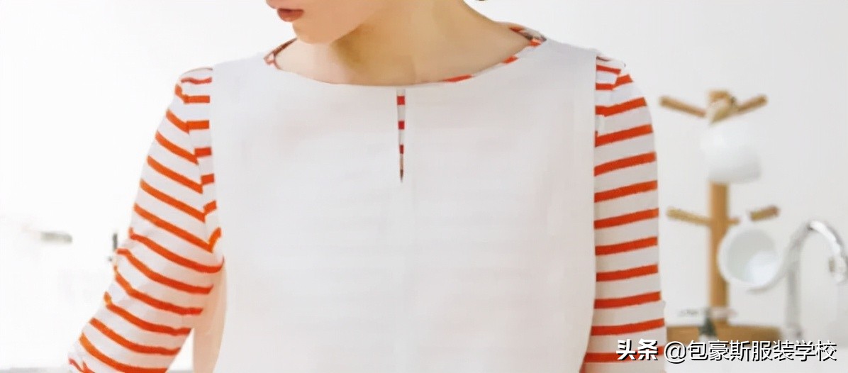 前后双面系带围裙效果附图纸,美观围裙的样式