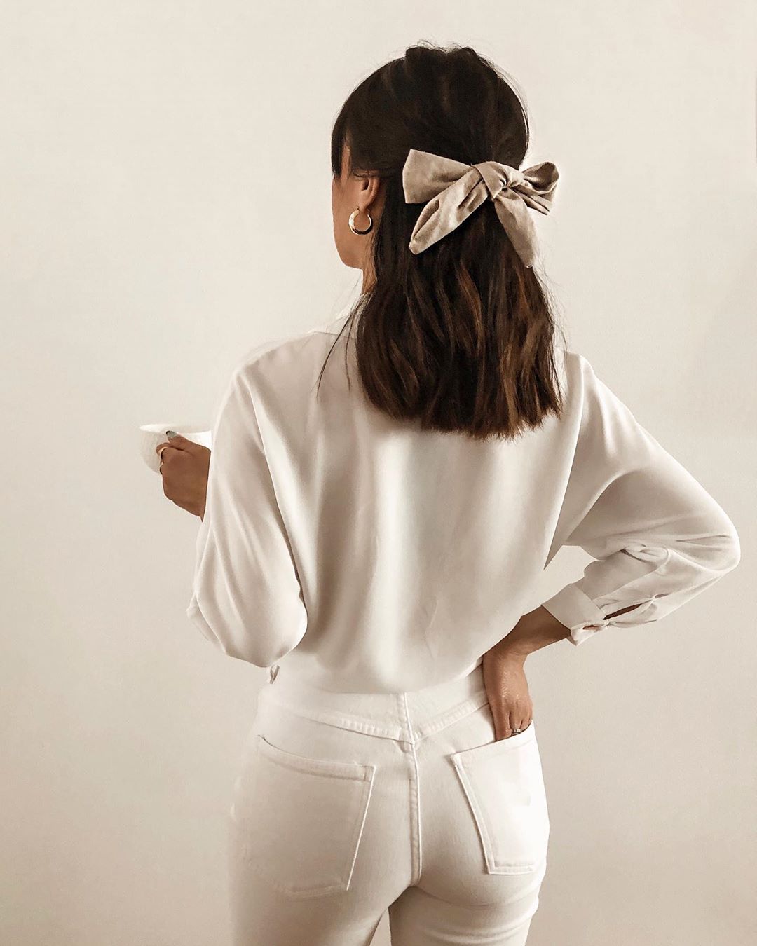 适合夏天的蝴蝶结,披头散发打蝴蝶结