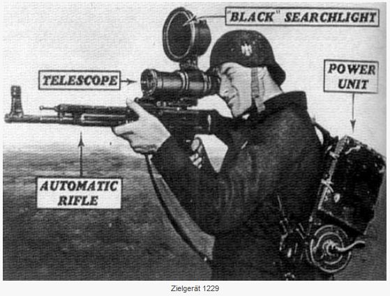二战德军单兵夜视仪,二战时期德军夜视仪
