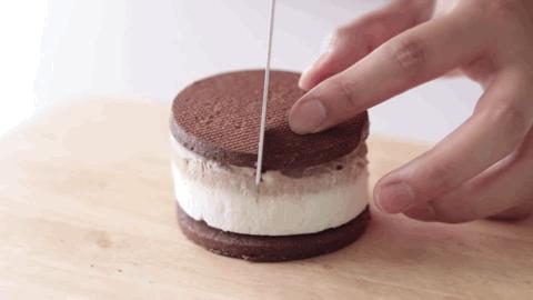 日本冰淇淋三明治,三明治冰淇淋巧克力马卡龙两人吃