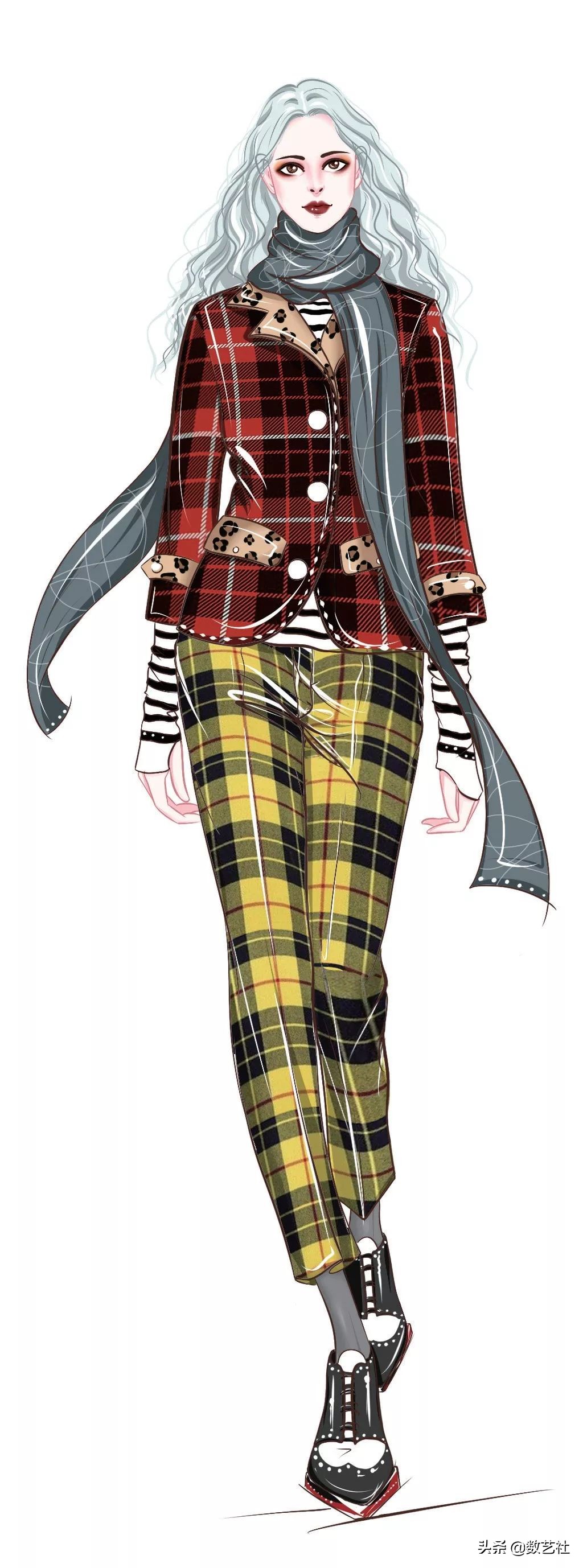 手绘大神服装画,服装设计ps手绘板绘画入门教程