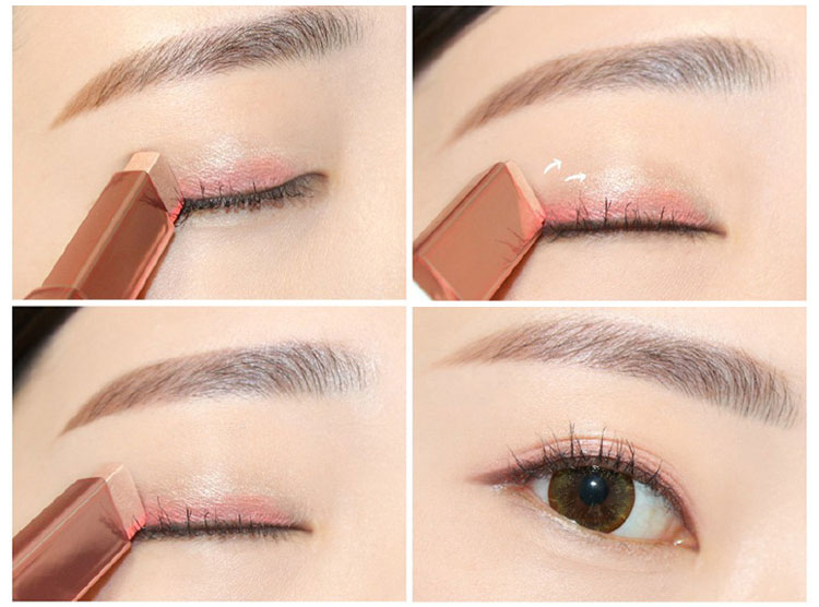 眼影盘小巧便携懒人眼影,不用刷子快速画眼影