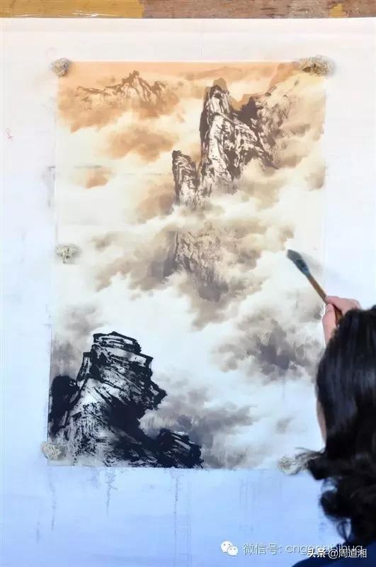 曾刚画山水画上色讲解,如何画山水画教学视频