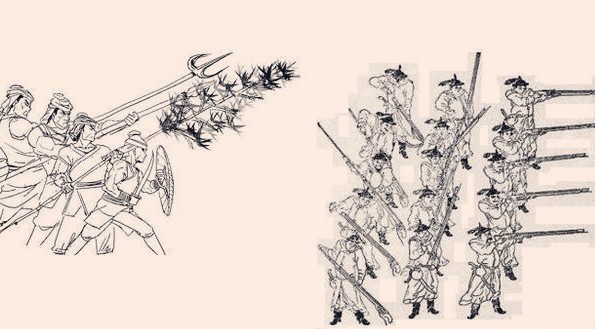 戚家军的杀器-长牌、绳串蒺藜与鬼箭伏弩。