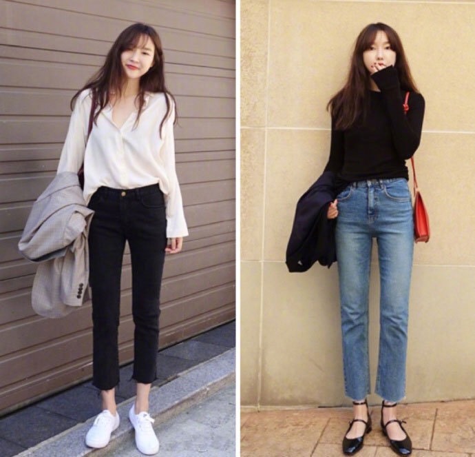 各种牛仔裤的穿搭长袖,牛仔裤穿搭夏季精致