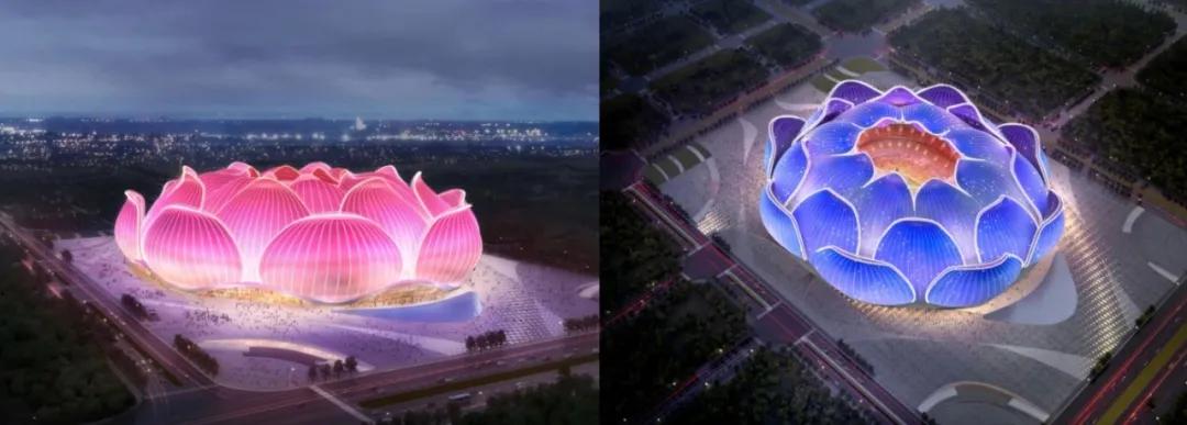 恒大荷花怎么造型,恒大莲花球场真实图