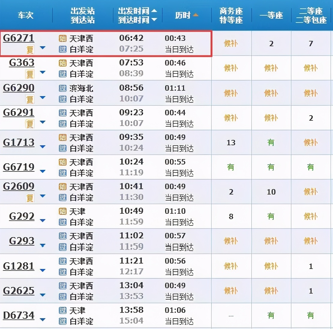 天津到北京高铁最快几分钟,天津直达长沙高铁最快