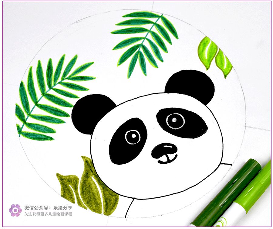 儿童画创意画花蝴蝶,儿童画大熊猫的画法