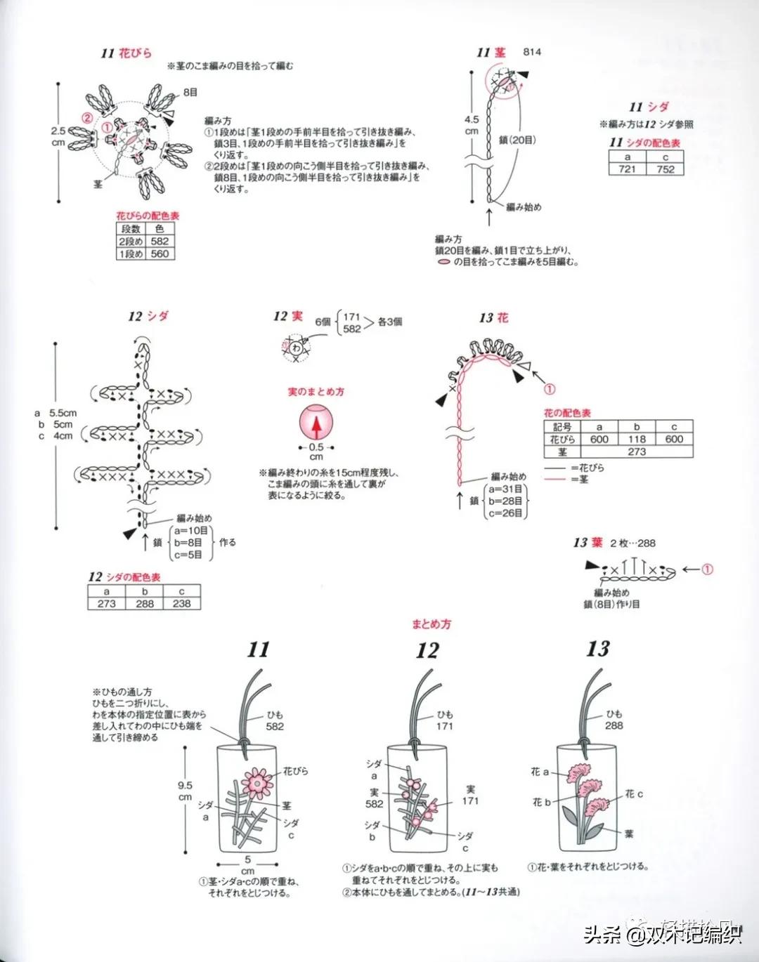 平面小饰物钩织教程,钩织端午节小饰物手链
