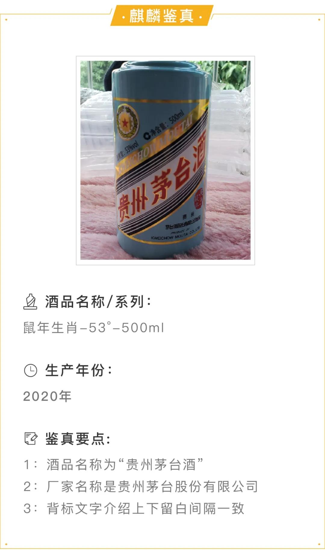 2020鼠年生肖茅台鉴定,酒友测试