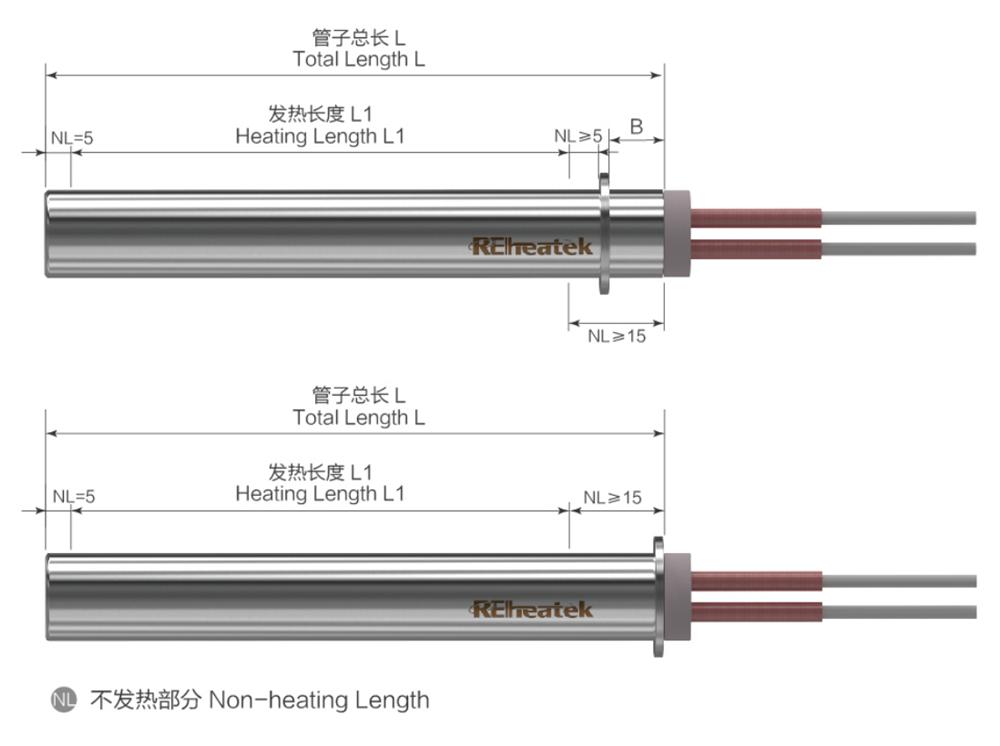 均热型单头电热管厂家,单端加热单头电热管