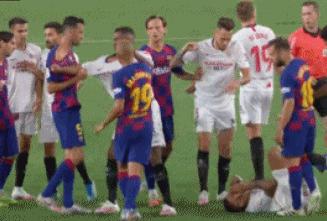 梅西怒踢拉莫斯,梅西暴怒铲人